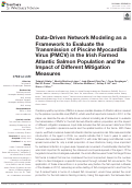 Cover page: Data-Driven Network Modeling as a Framework to Evaluate the Transmission of Piscine Myocarditis Virus (PMCV) in the Irish Farmed Atlantic Salmon Population and the Impact of Different Mitigation Measures