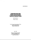 Cover page: Transportation Access, Urban Problems, and Intrametropolitan Population and Employment Changes