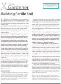 Cover page: Building Fertile Soil