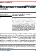 Cover page: Mechanistic basis of atypical TERT promoter mutations.