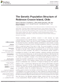Cover page: The Genetic Population Structure of Robinson Crusoe Island, Chile