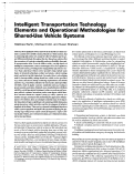 Cover page: Intelligent Transportation Technology Elements and Operational Methodologies for Shared-Use Vehicle Systems