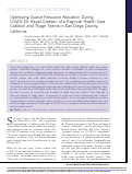 Cover page: Optimizing Scarce Resource Allocation During COVID-19: Rapid Creation of a Regional Health-Care Coalition and Triage Teams in San Diego County, California