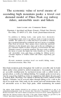 Cover page: The Economic Value of Novel Means of Ascending High Mountain Peaks: A Travel Cost Demand Model of Pikes Peak Cog Railway Riders, Automobile Users and Hikers