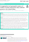 Cover page: A longitudinal and geospatial analysis of COVID-19 tweets during the early outbreak period in the United States