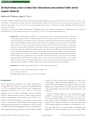 Cover page: Arrhythmias and conduction disorders associated with atrial septal defects.