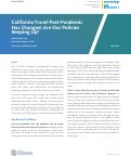 Cover page of California Travel Post-Pandemic Has Changed: Are Our Policies Keeping Up?