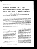 Cover page: Aluminum and copper interact in the promotion of oxidative but not inflammatory events: Implications for Alzheimer's disease