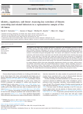 Cover page: Identity, experience, and threat: Assessing key correlates of firearm ownership and related behaviors in a representative sample of five US States.