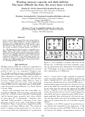 Cover page: Working memory capacity and fluid abilities: The more difficult the item, the more more is better