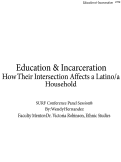 Cover page: Education &amp; Incarceration: How Their Intersection Affects a Latino/a Household