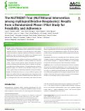 Cover page: The NUTRIENT Trial (NUTRitional Intervention among myEloproliferative Neoplasms): Results from a Randomized Phase I Pilot Study for Feasibility and Adherence