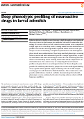 Cover page: Deep phenotypic profiling of neuroactive drugs in larval zebrafish.