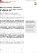 Cover page: Efficient Low-pH Iron Removal by a Microbial Iron Oxide Mound Ecosystem at Scalp Level Run