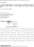 Cover page: Covalently linked plasticizers: Triazole analogues of phthalate plasticizers prepared by mild copper-free "click" reactions with azide-functionalized PVC