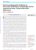 Cover page: Electrocardiographic Findings of Fascicular Ventricular Tachycardia Versus Supraventricular Tachycardia With Aberrancy