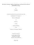 Cover page: Dictionary learning: analysis of spatial gene expression data and local identifiability theory