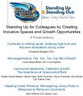 Cover page of Standing Up for Colleagues by Creating Inclusive Spaces and Growth Opportunities