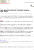 Cover page: Eating Pattern Response to a Low-Fat Diet Intervention and Cardiovascular Outcomes in Normotensive Women: The Women’s Health Initiative