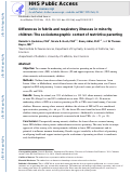 Cover page: Differences in Febrile and Respiratory Illnesses in Minority Children: The Sociodemographic Context of Restrictive Parenting