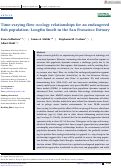 Cover page of Time-varying flow-ecology relationships for an endangered fish population: Longfin Smelt in the San Francisco Estuary