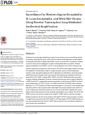 Cover page: Surveillance for Western Equine Encephalitis, St. Louis Encephalitis, and West Nile Viruses Using Reverse Transcription Loop-Mediated Isothermal Amplification