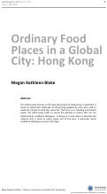 Cover page: Ordinary Food Spaces in a Global City: Hong Kong