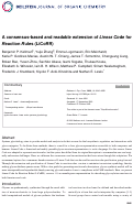 Cover page: A consensus-based and readable extension of Linear Code for Reaction Rules (LiCoRR)