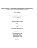 Cover page: Exposure to Ambient Air Pollution and Potential Biological Mechanisms/Biomarkers in Minority Children with Asthma Living in the United States