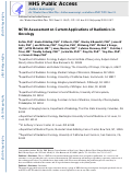 Cover page: NCTN Assessment on Current Applications of Radiomics in Oncology