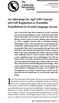 Cover page: An Advantage for Age? Self-Concept and Self-Regulation as Teachable Foundations in Second Language Accent