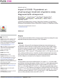 Cover page: Impact of COVID-19 pandemic on pharmacologic treatment of patients newly diagnosed with osteoporosis