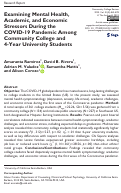 Cover page: Examining Mental Health, Academic, and Economic Stressors During the COVID-19 Pandemic Among Community College and 4-Year University Students.