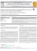 Cover page: Modified intrascleral haptic fixation of the light adjustable lens in a case of spontaneous adult-onset bilateral lens subluxation.