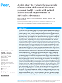 Cover page: A pilot study to evaluate the magnitude of association of the use of electronic personal health records with patient activation and empowerment in HIV-infected veterans