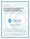 Cover page: Promotions and Productivity: The Role of Meritocracy and Pay Progression in the Public Sector