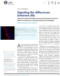 Cover page: Signaling the differences between cilia