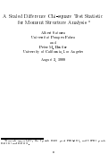 Cover page: Scaling Corrections for Statistics in Covariance Structure Analysis