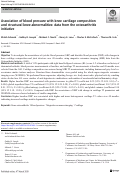 Cover page: Association of blood pressure with knee cartilage composition and structural knee abnormalities: data from the osteoarthritis initiative