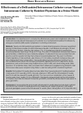 Cover page: Effectiveness of a Drill-assisted Intraosseous Catheter versus Manual Intraosseous Catheter by Resident Physicians in a Swine Model