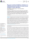 Cover page: Beyond excitation/inhibition imbalance in multidimensional models of neural circuit changes in brain disorders