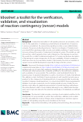 Cover page: kboolnet: a toolkit for the verification, validation, and visualization of reaction-contingency (rxncon) models