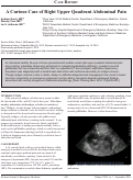 Cover page: A Curious Case of Right Upper Quadrant Abdominal Pain