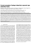 Cover page: Chemical manipulation of hydrogen induced high p-type and n-type conductivity in Ga2O3