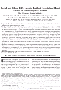 Cover page: Racial and Ethnic Differences in Incident Hospitalized Heart Failure in Postmenopausal Women