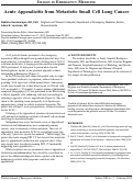 Cover page: Acute Appendicitis from Metastatic Small Cell Lung Cancer
