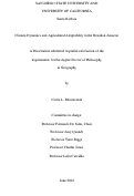 Cover page: Climate Dynamics and Agricultural Adaptability in the Brazilian Amazon