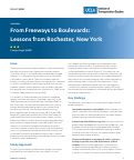 Cover page: From Freeways to Boulevards: Lessons from Rochester, New York