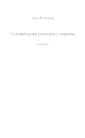 Cover page: Concierto para percusión y orquesta