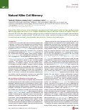 Cover page: Natural Killer Cell Memory